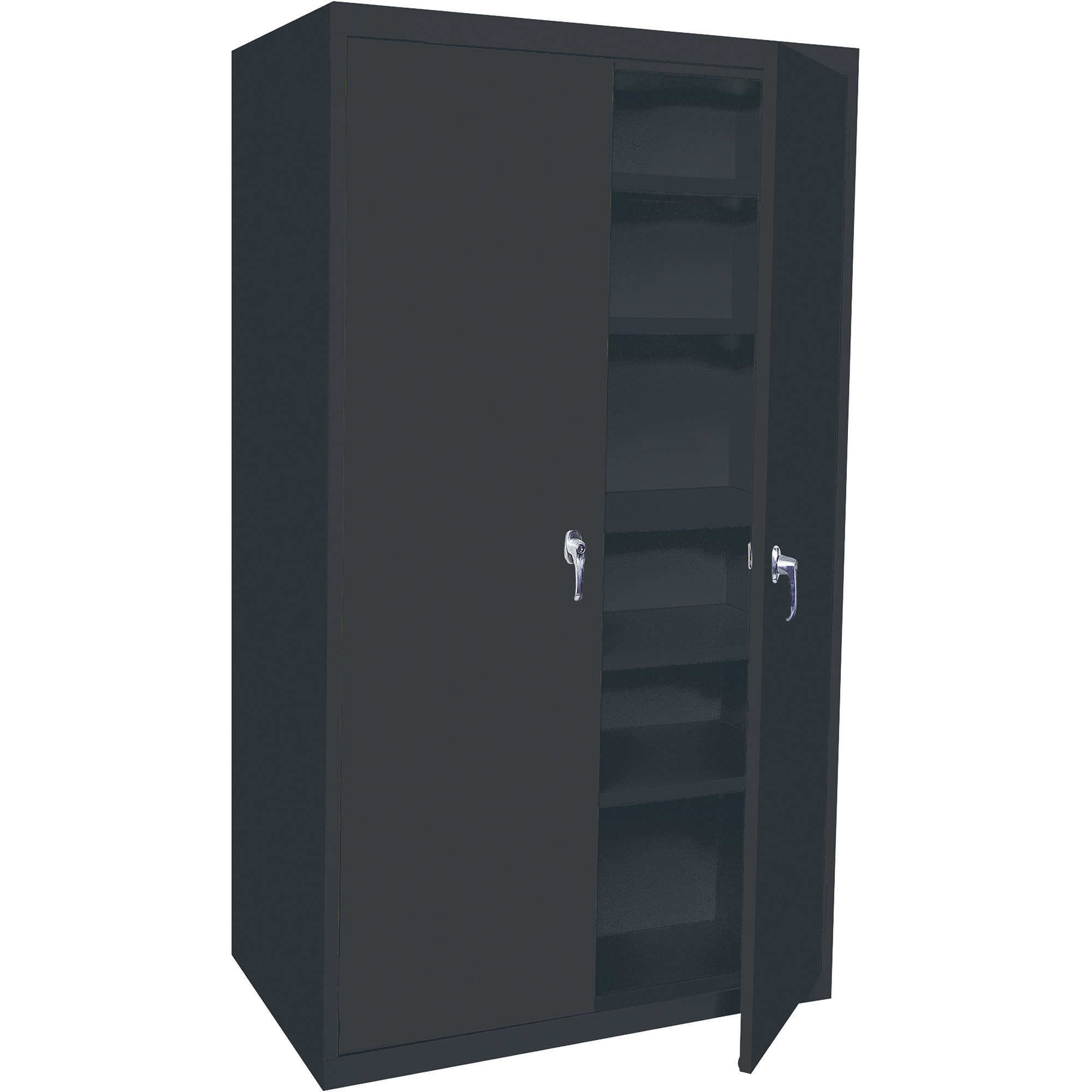 Steel Cabinets USA Storage Cabinet, Black, 5 Fixed Shelves, 36in.W x 24in.D x 78in.H, Model# 5-7824-FS-B